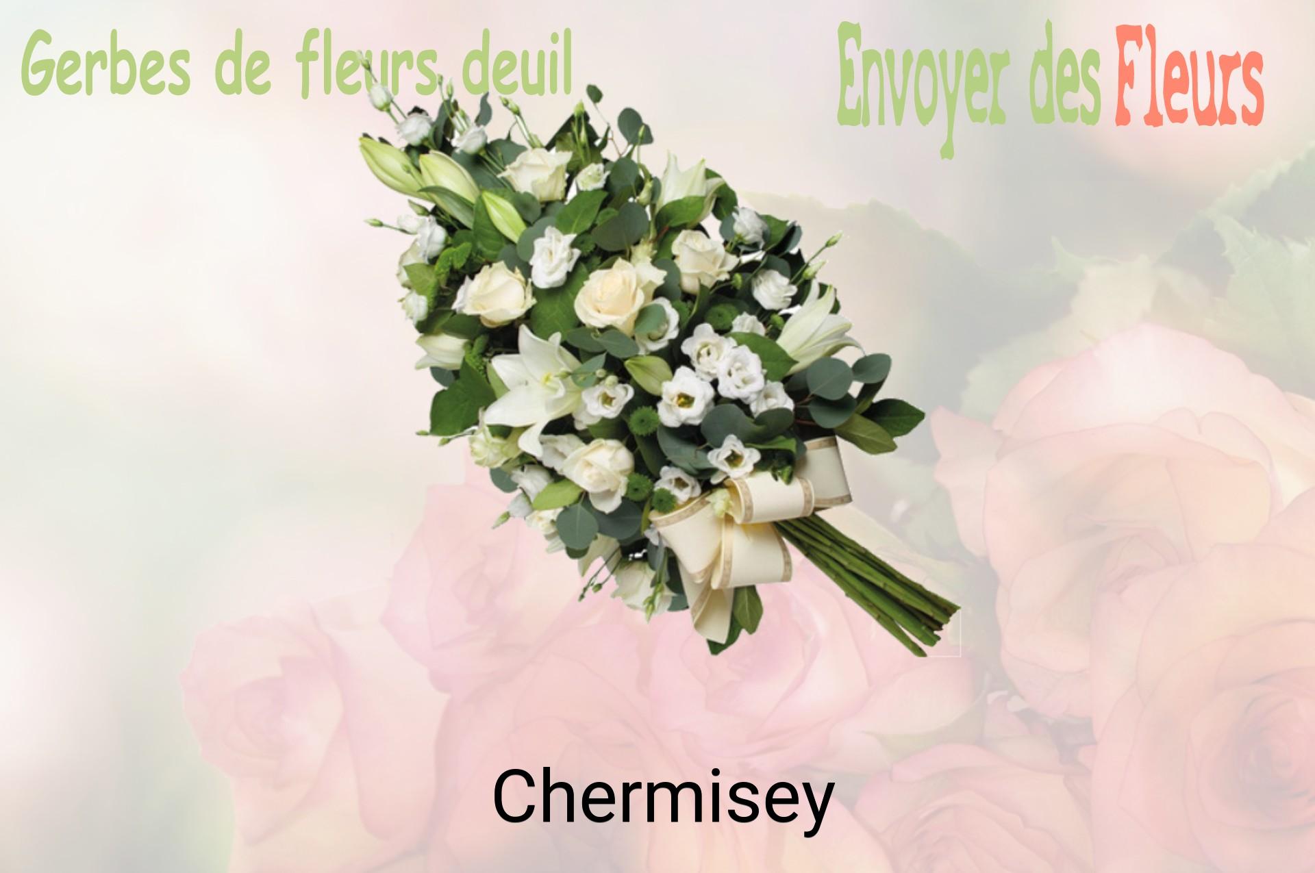 Gerbe de fleurs de deuil livrée à Chermisey